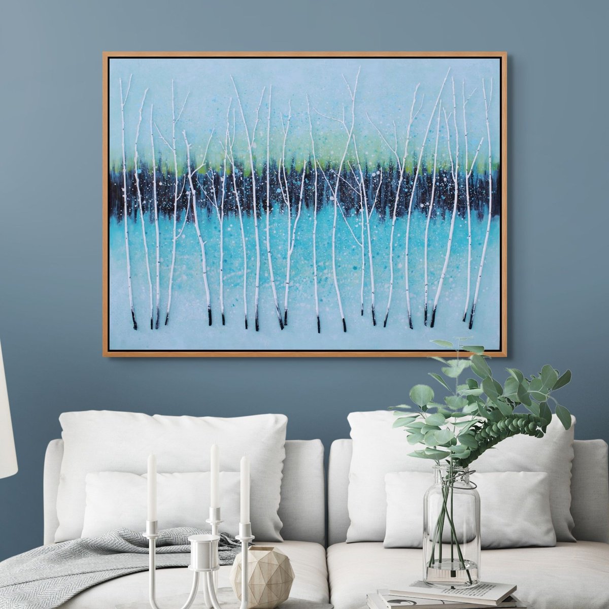 Impressionistic Painting , Winter Magic By Sage Mountain Studio, 40 X 30, Artwork For Sale On Artfinder