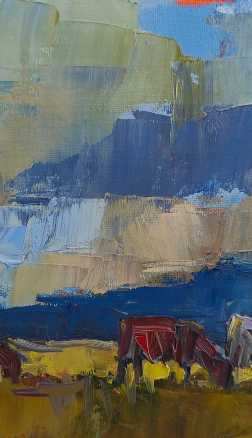 Cows in a landscape by Artstuff