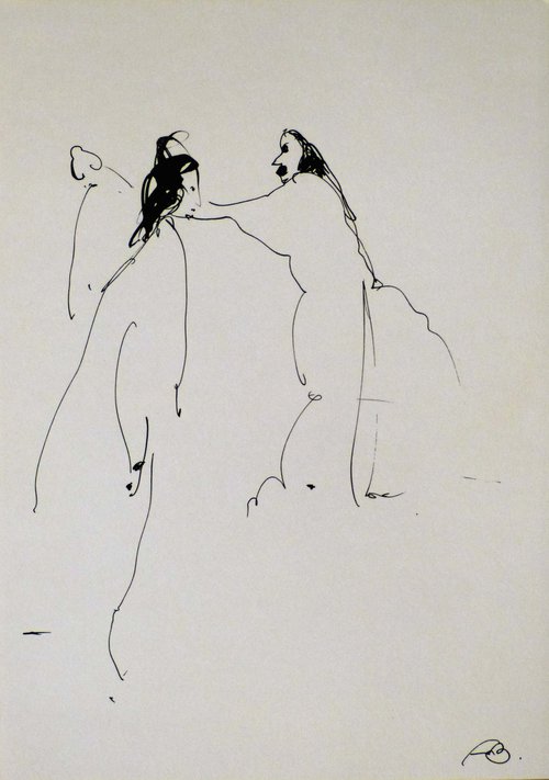 Surrealist Lovers, 15x20 cm ES5 by Frederic Belaubre