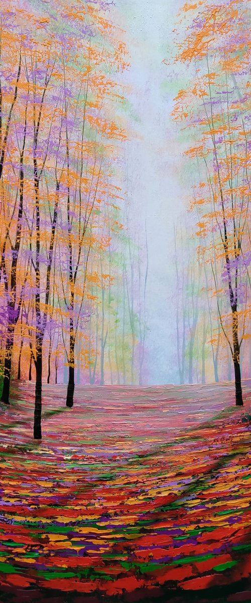 Shimmering Amber Glade by Amanda Horvath