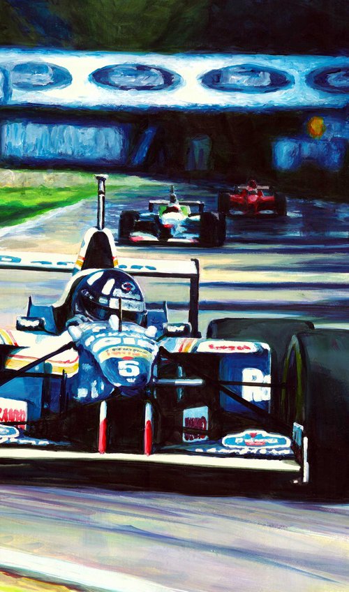 Damon Hill - 1996 German GP by Alex Stutchbury