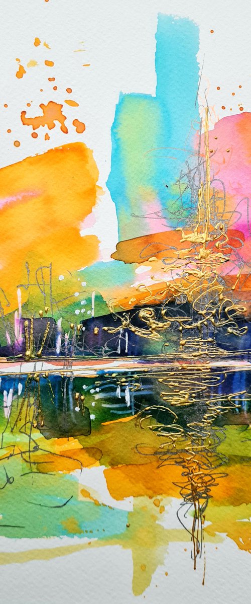 In the autumn sunshine gesture 4. 21x29cm by Simon Tünde
