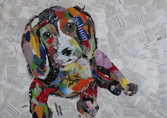 Collage, Puppy, 70*50 cm, FREE SHIPPING