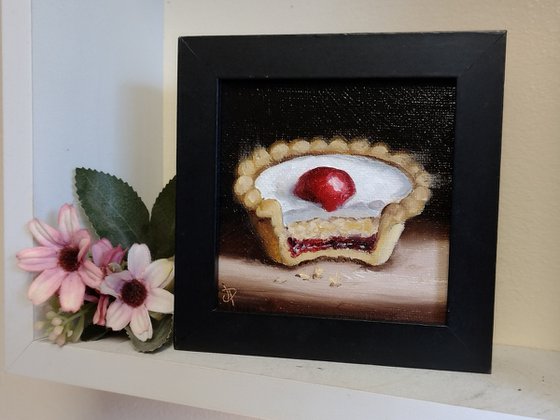 Little Cherry Bakewell tart still life