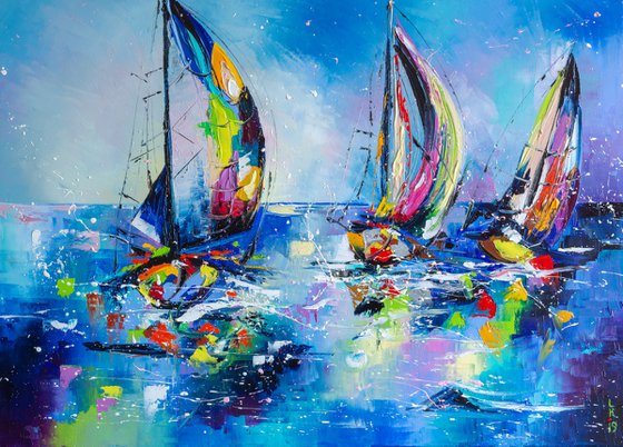 SAILING RACES(framed)