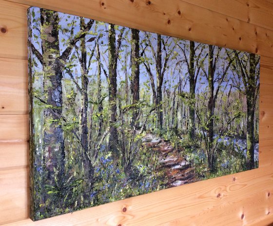 Large Spring Woods (large ready to hang oil painting)