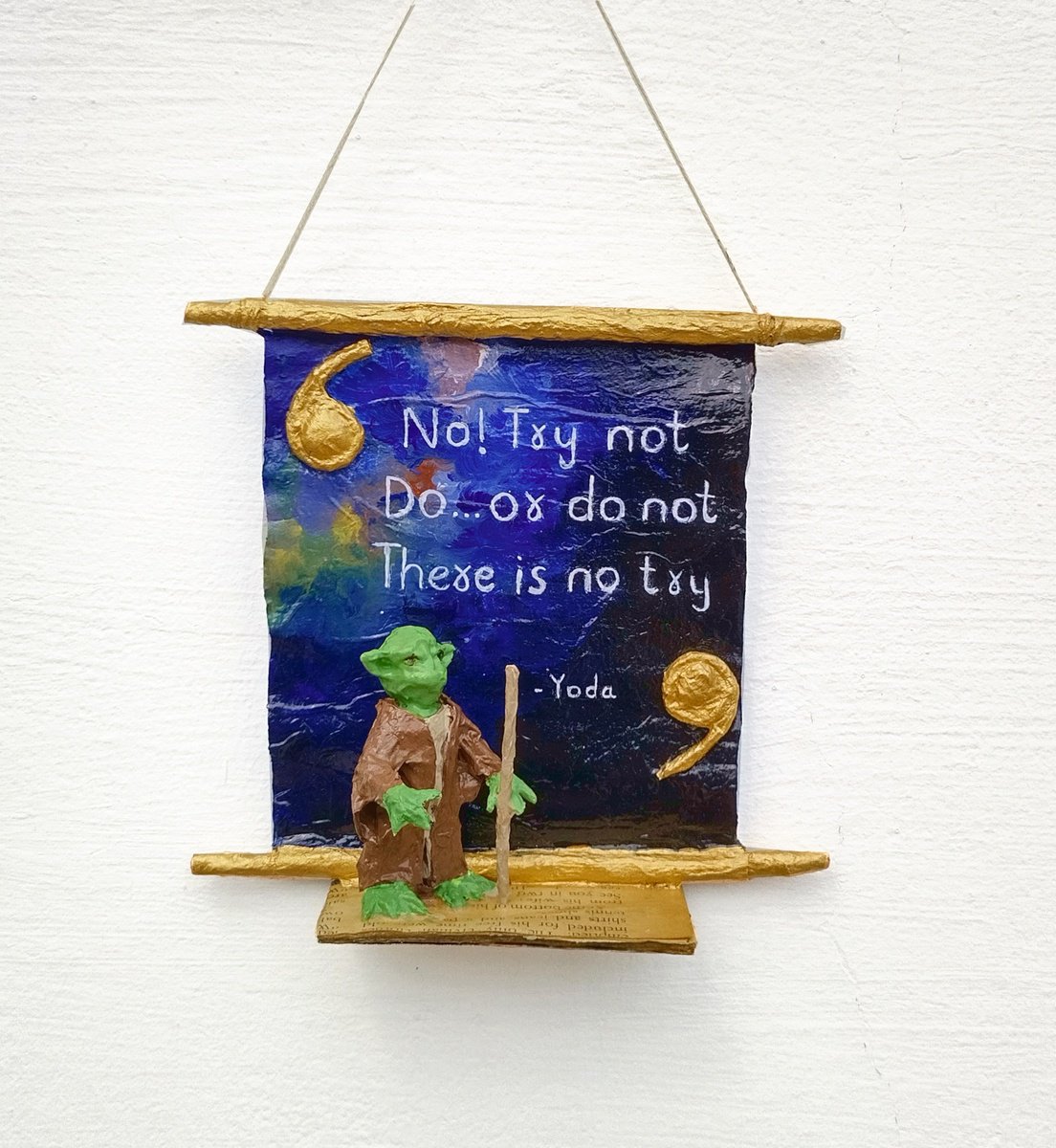 Abstract Sculpture By Shweta Mahajan, 6 X 9", The Jedi Master, Original Artwork