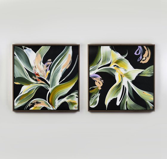 Polynesian Flowers Diptych