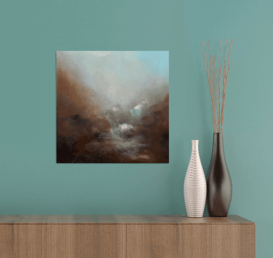 "Beginning of the river" 40X40 cm oil painting by Elena Troyanskaya