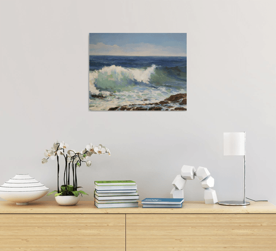 Ocean, original one of a kind acrylic on canvas seascape