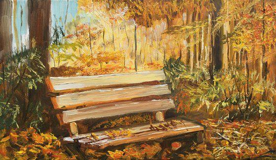 Autumn bench