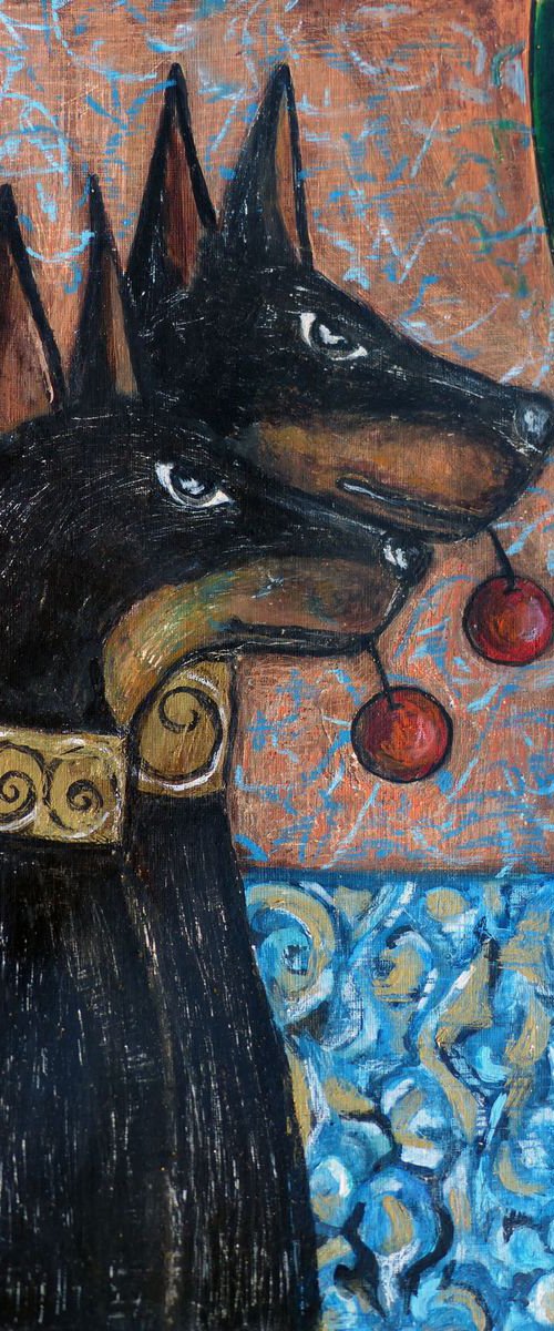 Two dogs2 by Elizabeth Vlasova