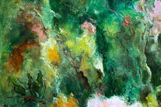 Framed impressionistic work Waltz of the Flowers