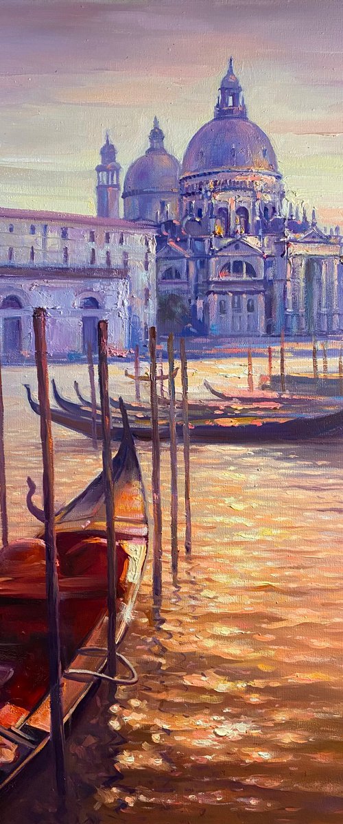 “Venice Lights” original oil painting by Artem Grunyka