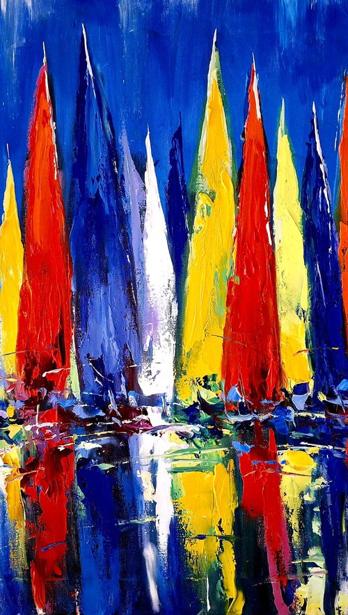 Sails in the sky of the day by Andrej Ostapchuk
