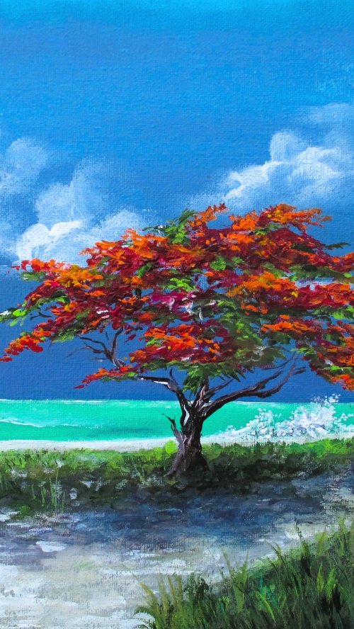 Flamboyan Tree by Galina Victoria