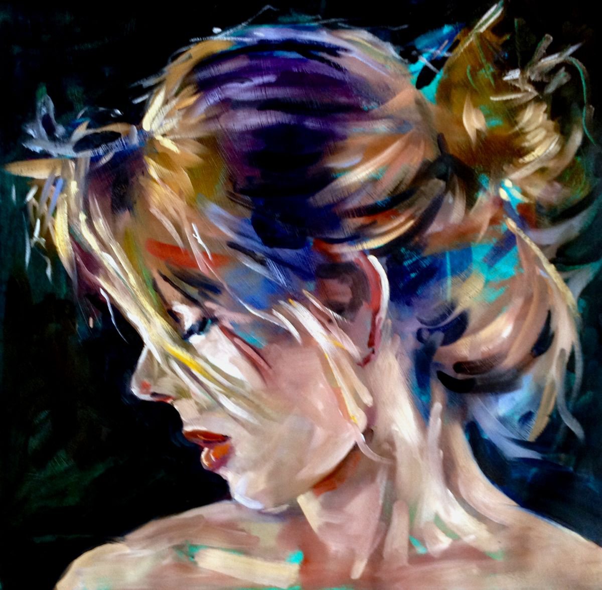 Profile of a Lady by Anthony Barrow BA(Hons) Fine Art