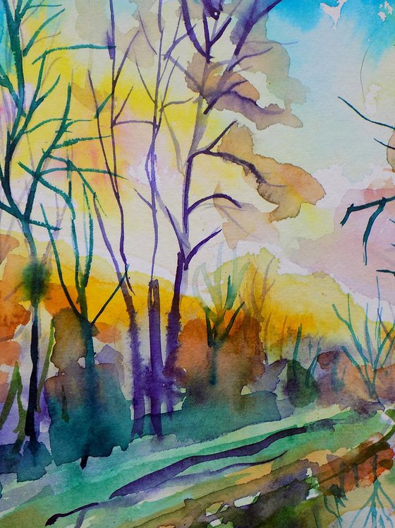Winter water scene