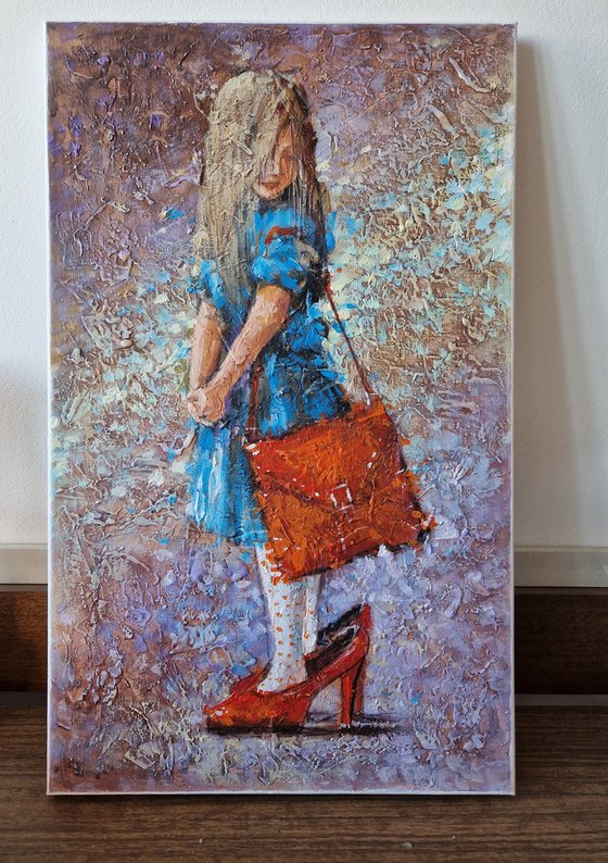 Red handbag