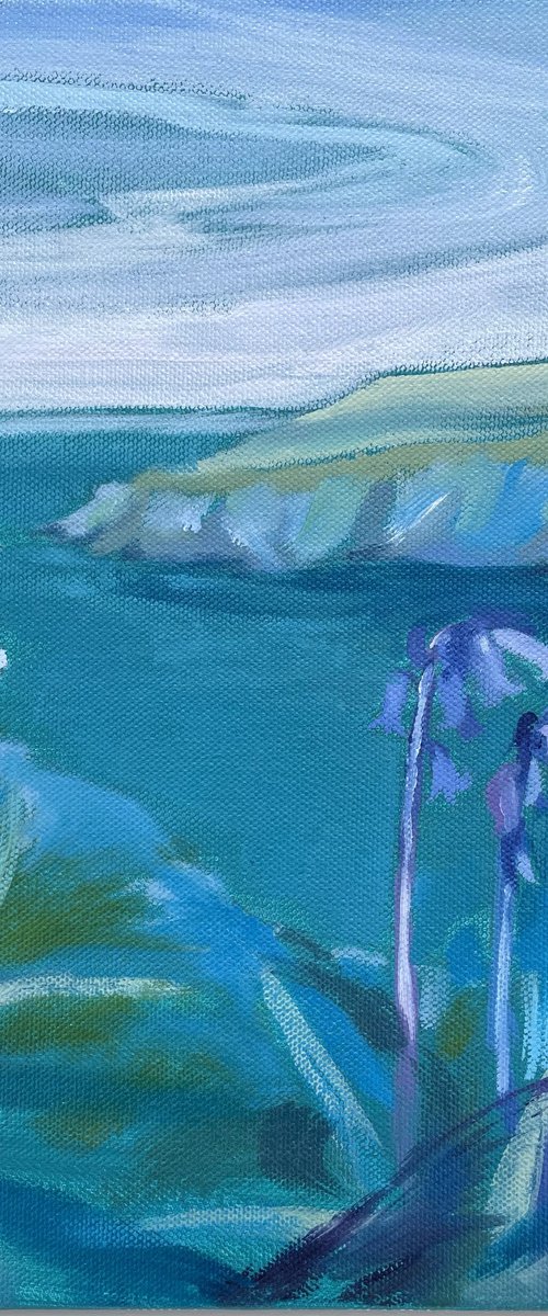 Bluebells dream of wispy skies by Kate Kelly