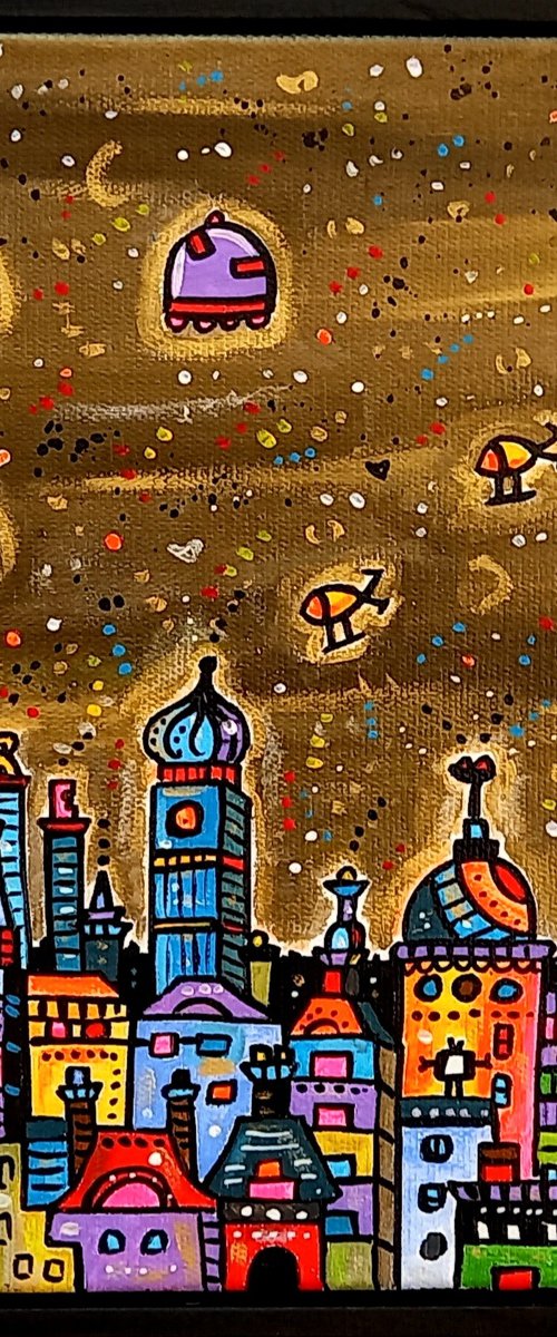 La Citta' Incantata di notte by Maria Luisa  Azzini