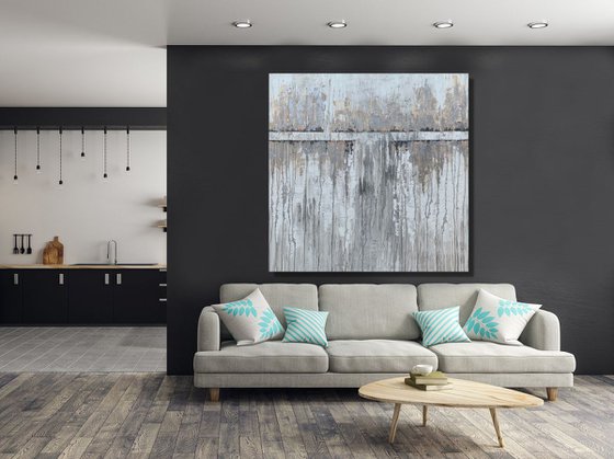 Time to Slow it Down - XL LARGE,  TEXTURED ABSTRACT ART – EXPRESSIONS OF ENERGY AND LIGHT. READY TO HANG!