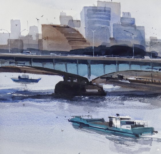 Whistlering through Tokyo river
