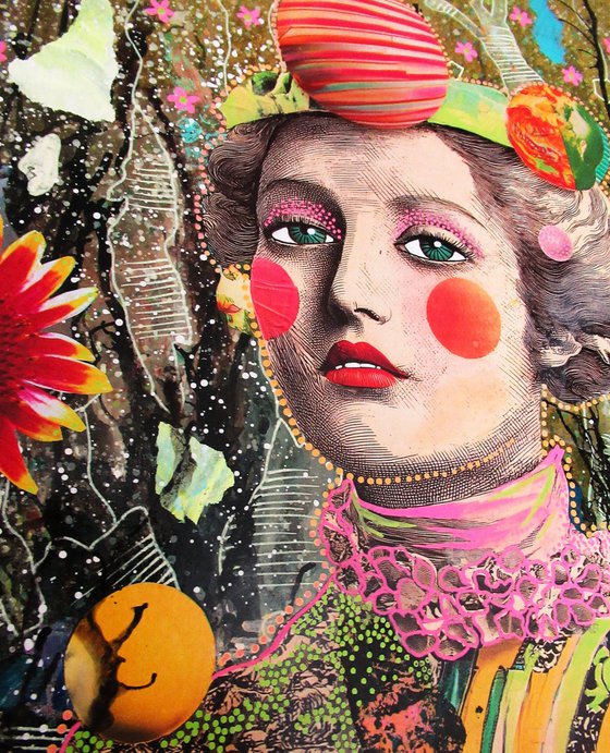 Girl In Flower Garden