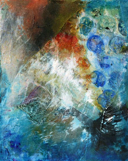 Divine Encounters 4 - Mixed Media Collage Abstract painting by Kathy Morton Stanion by Kathy Morton Stanion