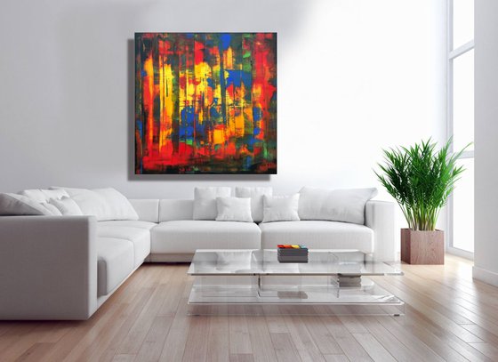 Lost On You - XL LARGE,  ABSTRACT ART – EXPRESSIONS OF ENERGY AND LIGHT. READY TO HANG!