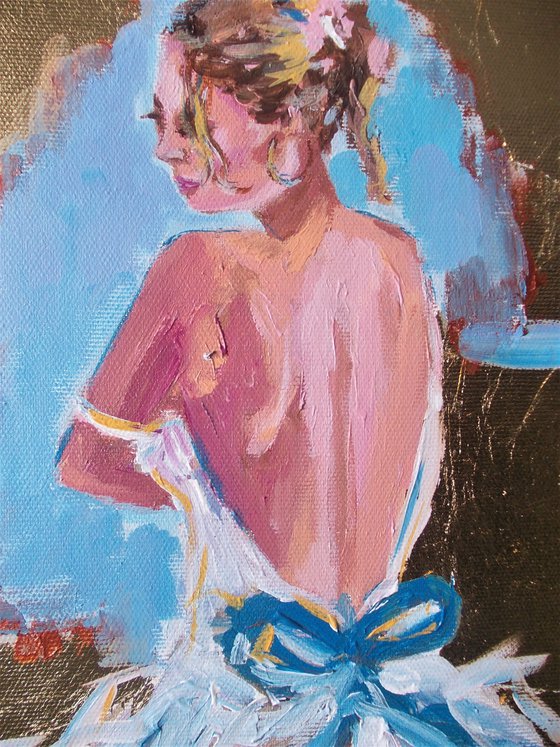 Backstage III - Ballerina   Painting on Canvas