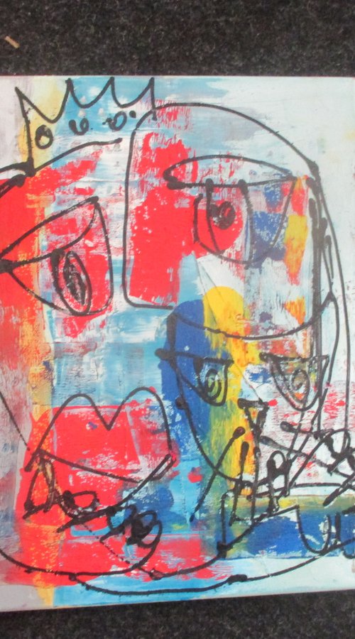 expressive girl 15,7 x 19,7 inch by Sonja Zeltner-Müller