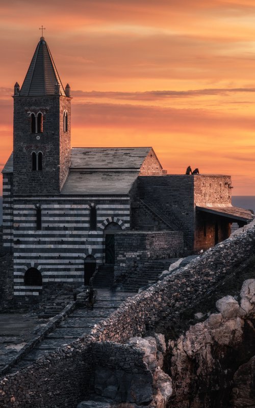 SUNSET LIGHT ON THE CHURCH by Giovanni Laudicina