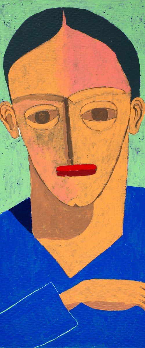 Portrait of a man by Kosta Morr