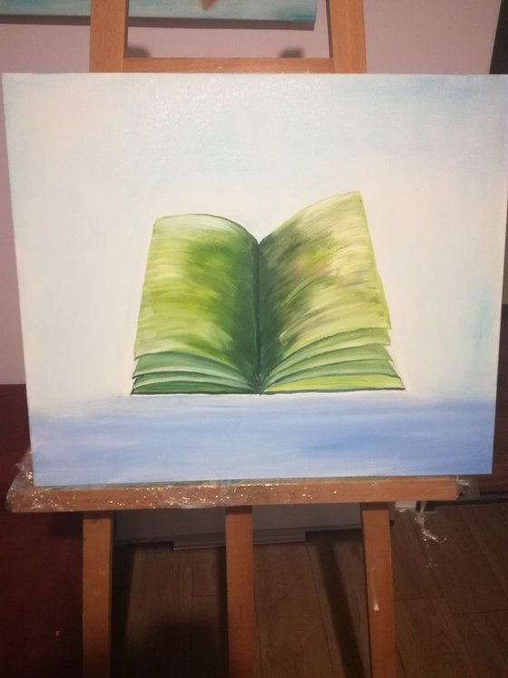 The book of Life, Abstract Oil Art, Modern Oil Painting, Gift idea, wall art,