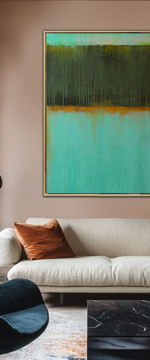 Untitled Square blue by Ronald Hunter