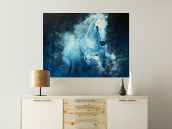 White Horse and Blue