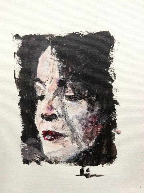 Portrait of a Woman, Acrylic Study by Dominique Dève