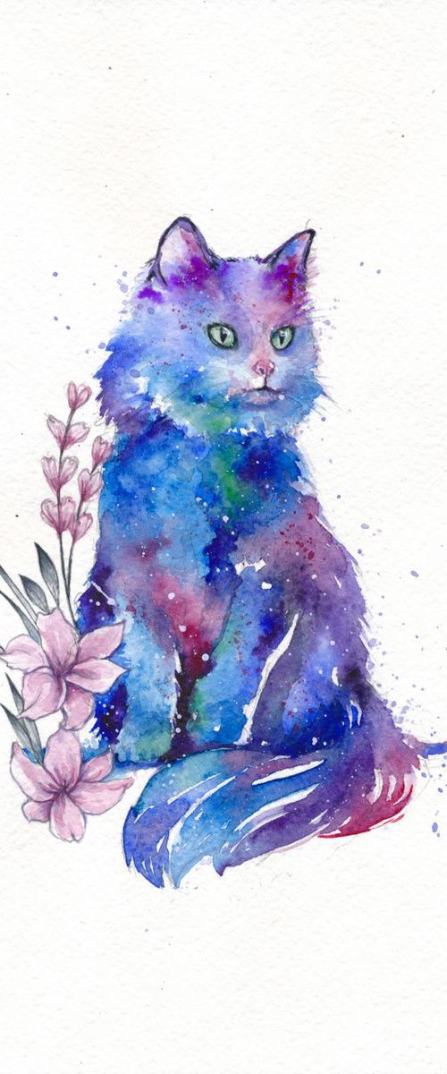 Galaxy cat by Doriana Popa