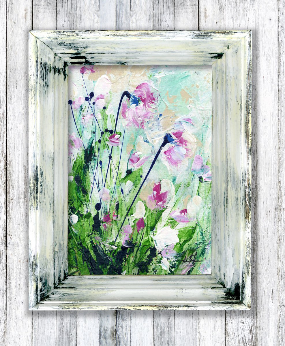 Morning Dream - Framed Textured Floral Painting by Kathy Morton Stanion by Kathy Morton Stanion