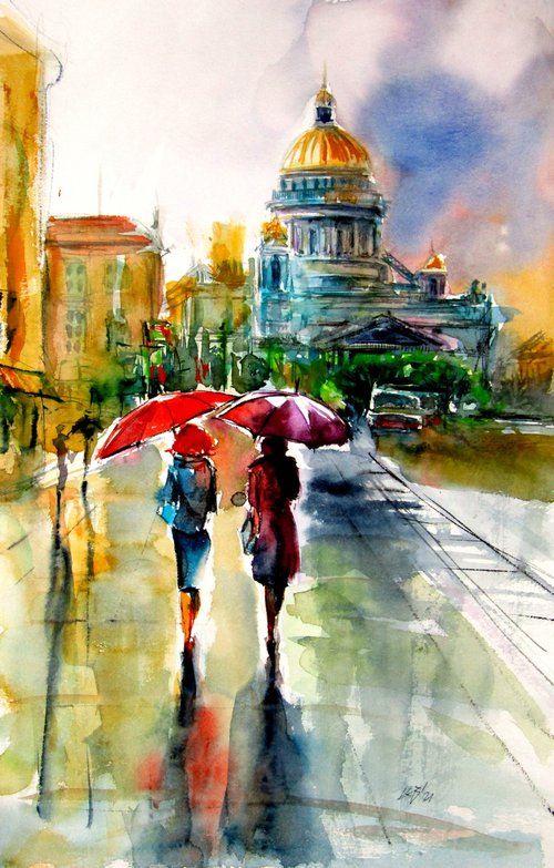 Rainy day with umbrellas by Kovács Anna Brigitta