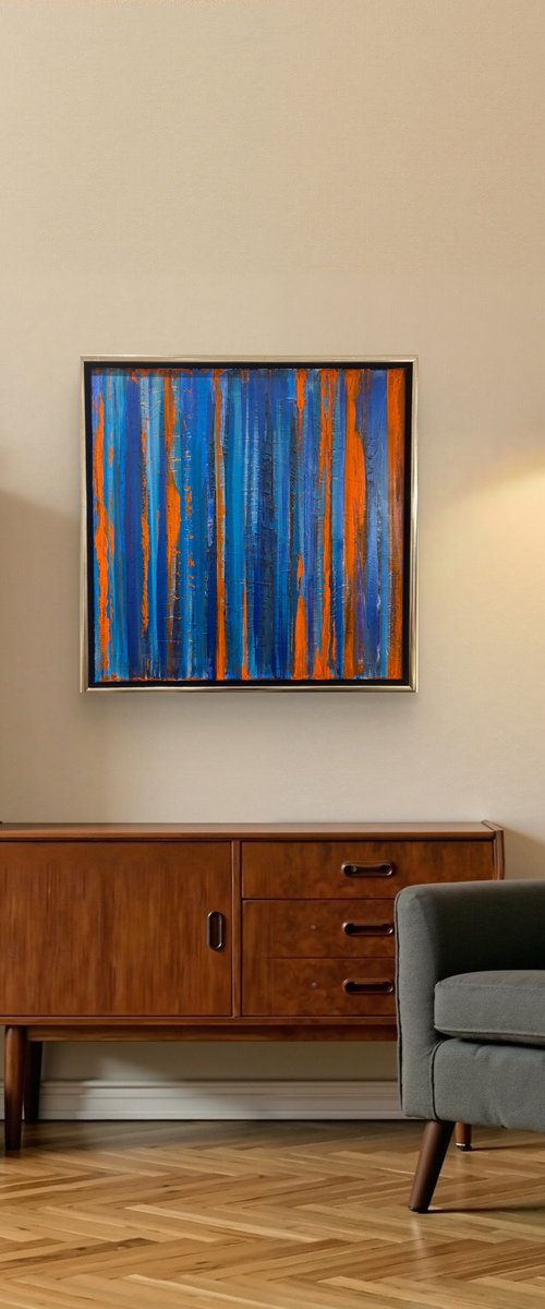 Echoes of Fire 70x70x2 cm by Exclusive Arts