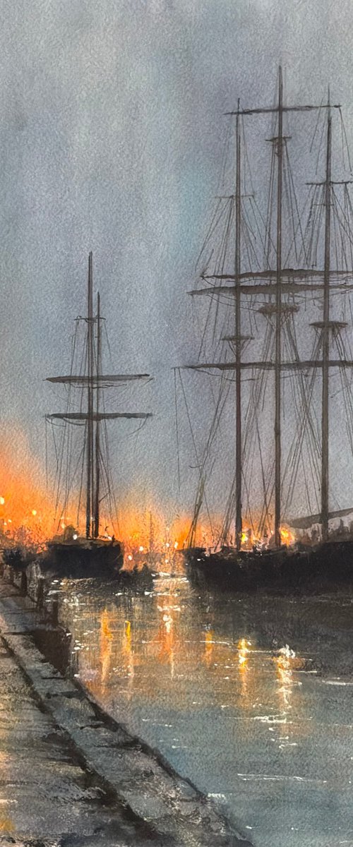 Dawn at the Harbour by Darren Carey