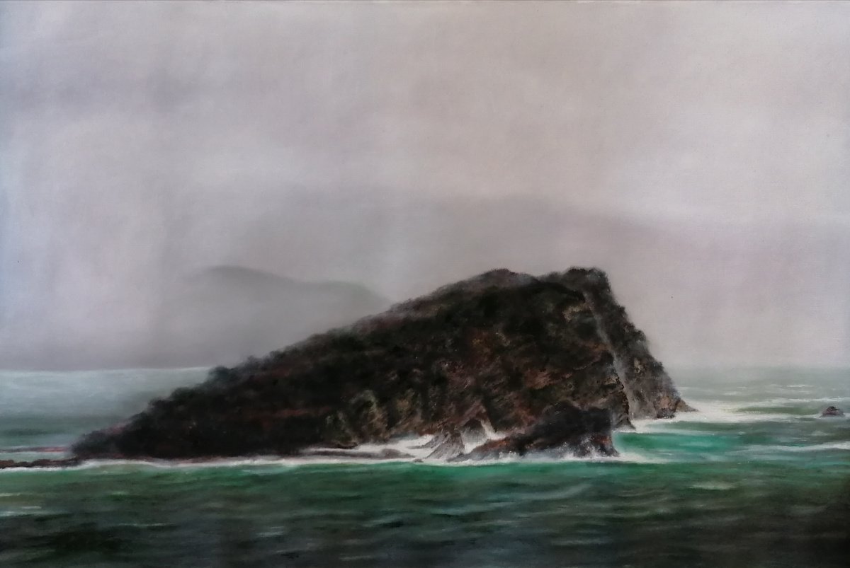 Photorealistic Landscape Oil Painting By Nelaart, 24 X 16", Storm Hunting, Original Artwork