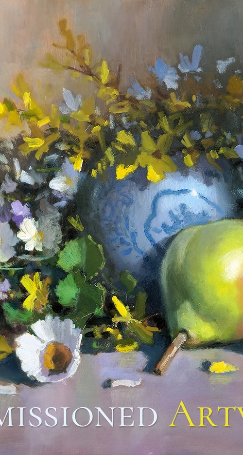 Pear and Flower by Pascal Giroud