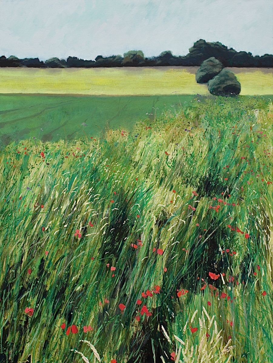 Westfield Meadow (Large Painting). by Simon Jones