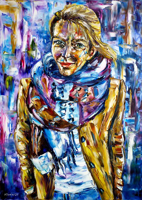 The woman in the coat (Stephanie Baczyk) by Mirek Kuzniar