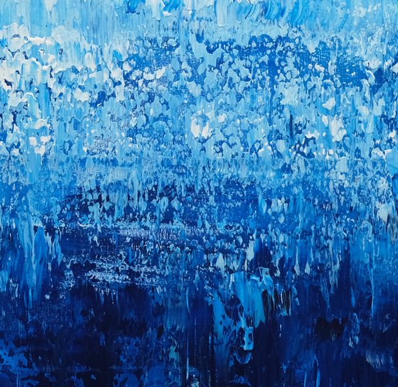 Abstract Blue Ocean Acrylic painting by Behshad Arjomandi | Artfinder