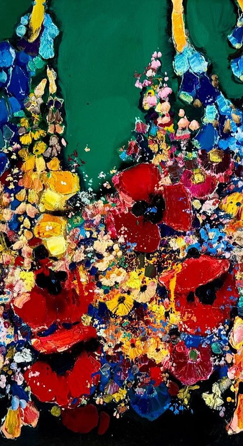 Large Floral Still Life by Mher Chatinyan