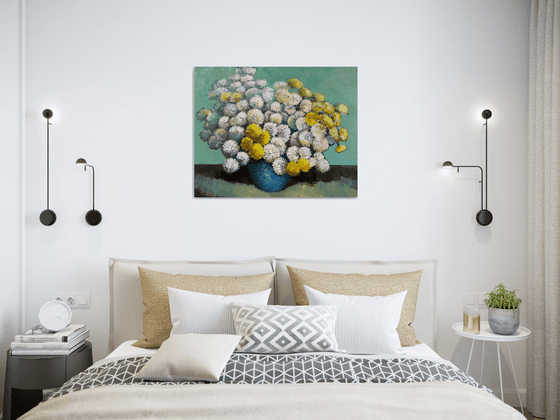 Chrysanthemums in Bloom